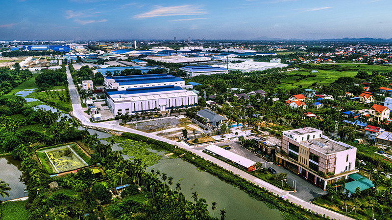 Một góc khu công nghiệp xanh nam Cầu Kiền, thành phốHải Phòng. (Ảnh HỒNG ÐIỆP)