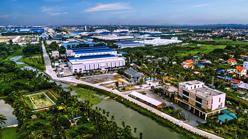 Một góc khu công nghiệp xanh nam Cầu Kiền, thành phốHải Phòng. (Ảnh HỒNG ÐIỆP)