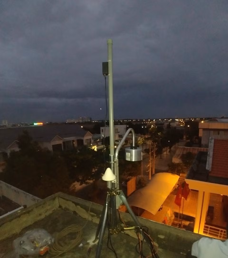 Thiết bị cảnh báo sét lắp đặt tại thành phố Vũng Tàu.