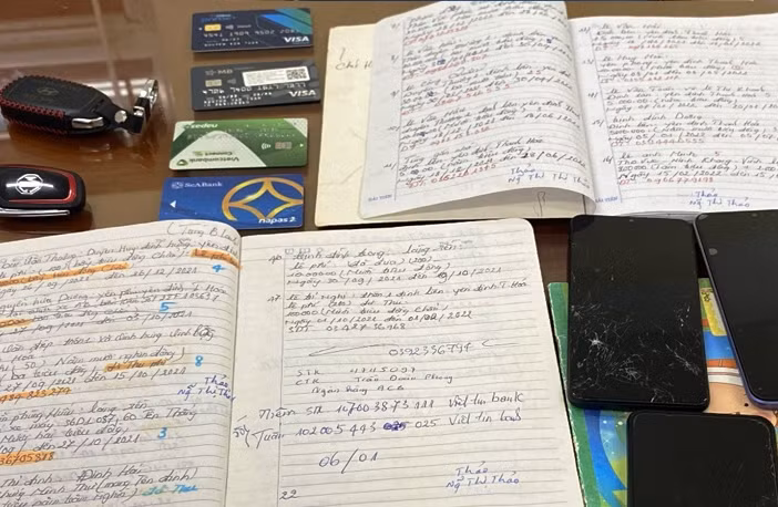 Tang vật liên quan đến hoạt động cho vay lãi nặng trong giao dịch dân sự.