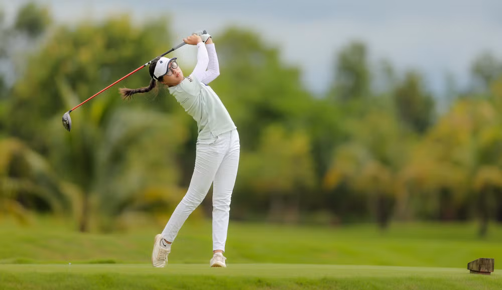 Golfer sinh năm 2008 - Nguyễn Vũ Hoàng Anh tham dự giải đấu danh giá.