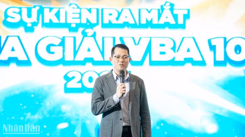 CEO VBA Trần Chu Sa phát biểu tại sự kiện. (Ảnh: MINH PHÚ)