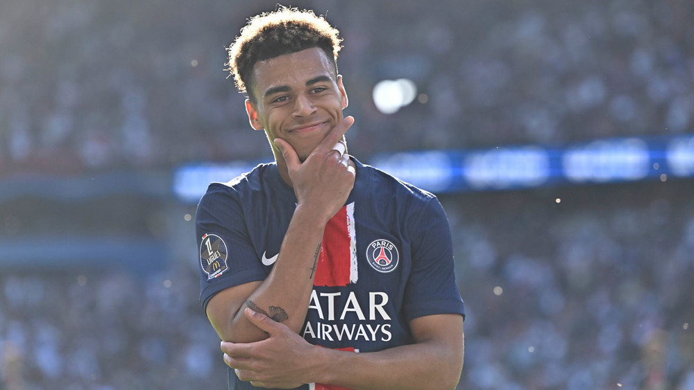 Desire Doue ghi bàn thắng duy nhất vào lưới Angers để ấn định chức vô địch. (Ảnh: PSG)