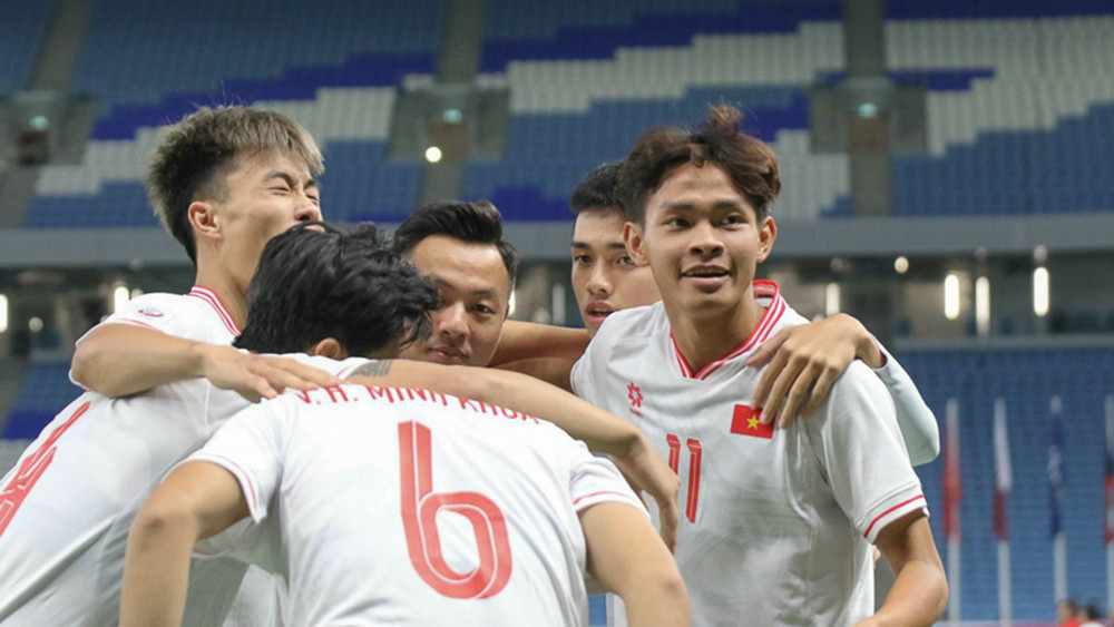 U23 Việt Nam có điều kiện thuận lợi trong cuộc đua giành vé tham dự Vòng chung kết U23 châu Á 2026 khi vừa thuộc nhóm hạt giống số 1, vừa là chủ nhà của bảng đấu tại Vòng loại. (Ảnh: VFF)
