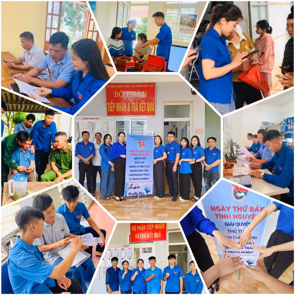Đoàn viên, thanh niên tích cực đẩy mạnh hoạt động "Ngày thứ 7 tình nguyện giải quyết thủ tục hành chính cho nhân dân". Nguồn: Trung ương Đoàn Thanh niên Cộng sản Hồ Chí Minh Đoàn viên, thanh niên tích cực đẩy mạnh hoạt động "Ngày thứ 7 tình nguyện giải quyết thủ tục hành chính cho nhân dân". Nguồn: Trung ương Đoàn Thanh niên Cộng sản Hồ Chí Minh