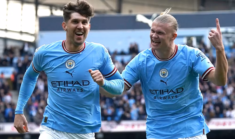 Haaland đã đạt được cột mốc 100 bàn cho Man City. (Ảnh: Getty)