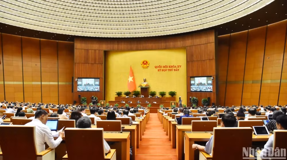 Quang cảnh phiên họp của Quốc hội. (Ảnh: THỦY NGUYÊN)