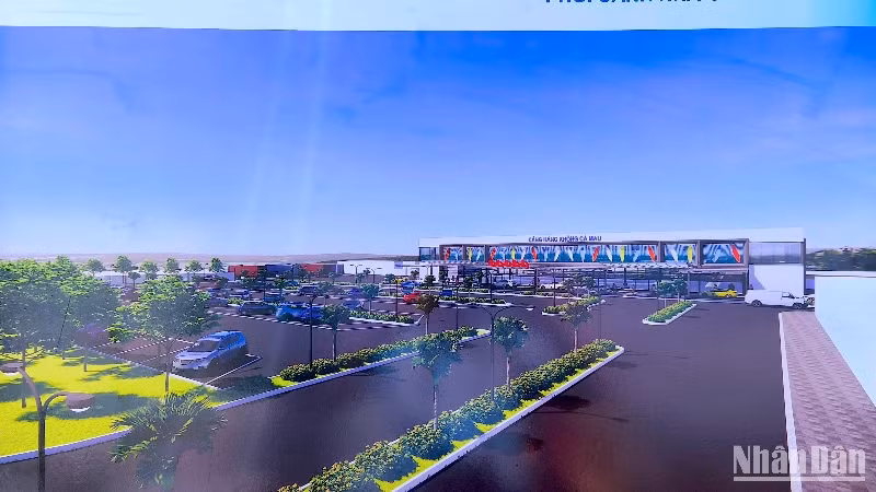 Phối cảnh Nhà ga hành khách Cảng Hàng không Cà Mau sau khi nâng cấp.