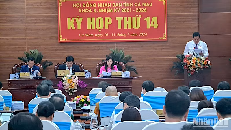 Phiên khai mạc Kỳ họp thứ 14 của Hội đồng nhân dân tỉnh Cà Mau khóa X, nhiệm kỳ 2021-2026.