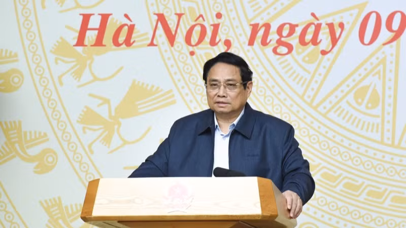 Thủ tướng Phạm Minh Chính phát biểu ý kiến tại phiên họp. (Ảnh: TRẦN HẢI)