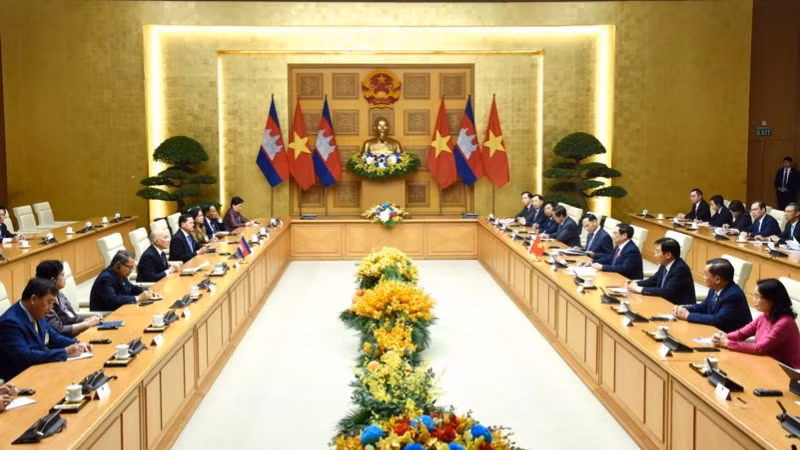 Quang cảnh buổi tiếp kiến (Ảnh: Trần Hải).