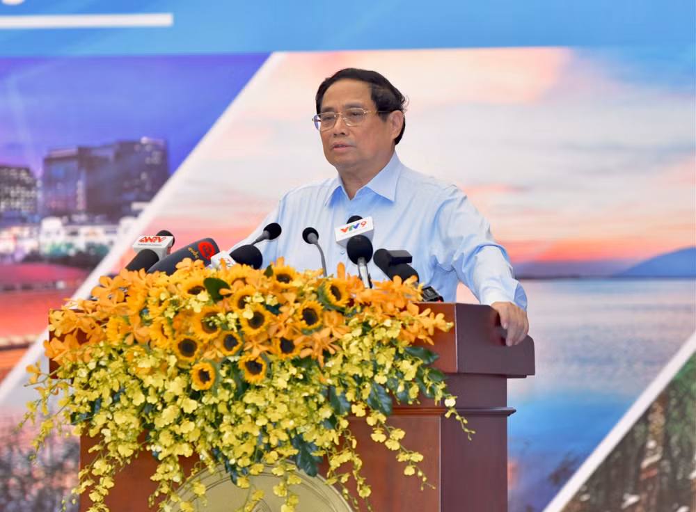 Thủ tướng Phạm Minh Chính phát biểu ý kiến chỉ đạo Hội nghị. (Ảnh: THANH GIANG)