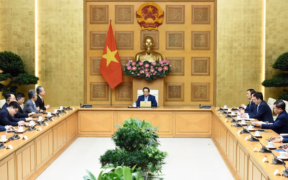 Quang cảnh buổi tiếp. (Ảnh: TRẦN HẢI)