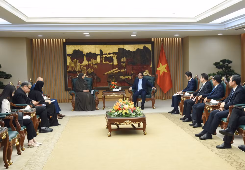 Quang cảnh buổi tiếp (Ảnh: TRẦN HẢI).