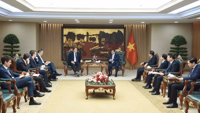 Quang cảnh buổi tiếp. (Ảnh: TRẦN HẢI)