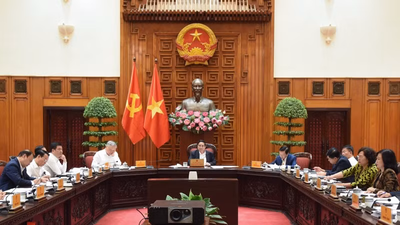 Quang cảnh cuộc họp. (Ảnh: TRẦN HẢI)