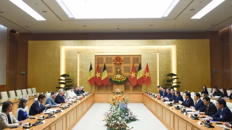 Quang cảnh buổi hội kiến. (Ảnh: TRẦN HẢI)