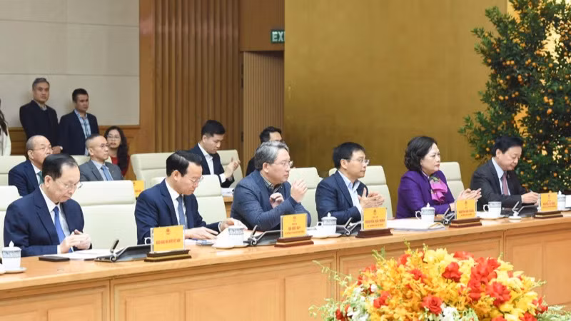 Đại diện lãnh đạo các bộ, ngành tham dự Hội nghị (Ảnh: THANH GIANG).