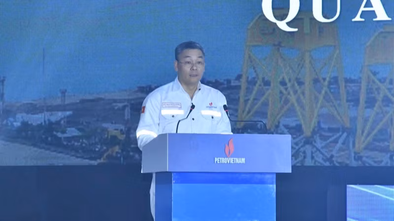 Tổng giám đốc PTSC Lê Mạnh Cường phát biểu ý kiến tại sự kiện. (Ảnh: Thanh Giang)