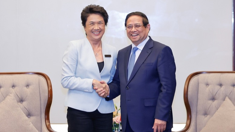 Thủ tướng Phạm Minh Chính tiếp bà Somhatai Panichewa, Tổng Giám đốc Tập đoàn AMATA. (Ảnh: TRẦN HẢI) Thủ tướng Phạm Minh Chính tiếp bà Somhatai Panichewa, Tổng Giám đốc Tập đoàn AMATA. (Ảnh: TRẦN HẢI)