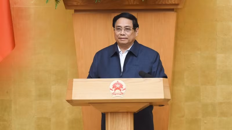 Thủ tướng Phạm Minh Chính phát biểu ý kiến tại phiên họp Chính phủ thường kỳ tháng 11 (Ảnh: Trần Hải).