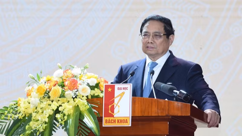 Thủ tướng Phạm Minh Chính phát biểu ý kiến tại buổi lễ (Ảnh: TRẦN HẢI).