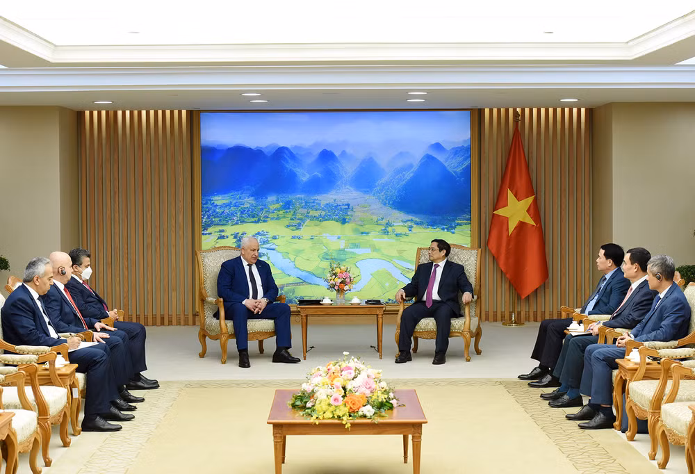 Quang cảnh buổi tiếp. (Ảnh: Trần Hải)