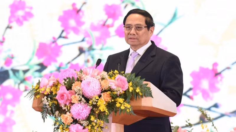 Thủ tướng Phạm Minh Chính phát biểu ý kiến tại sự kiện. (Ảnh: TRẦN HẢI)