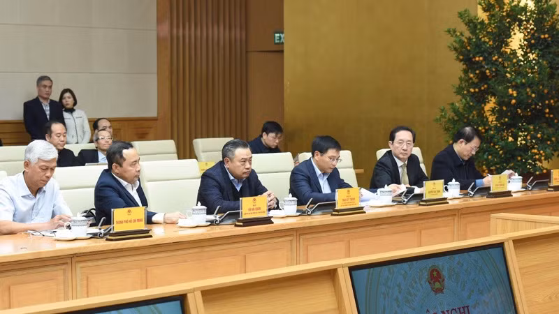 Lãnh đạo các bộ, ngành, địa phương tham dự Hội nghị. (Ảnh: TRẦN HẢI)