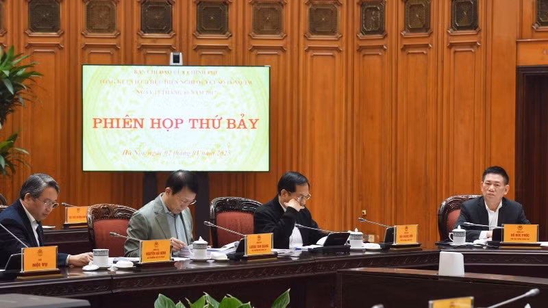 Các thành viên Ban Chỉ đạo tại Phiên họp. (Ảnh: TRẦN HẢI)