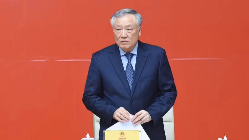 Phó Thủ tướng Thường trực Chính phủ Nguyễn Hòa Bình - Phó Bí thư Thường trực Đảng ủy Chính phủ phát biểu ý kiến tại Hội nghị. (Ảnh: TRẦN HẢI)