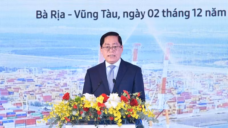 Bí thư Tỉnh ủy Bà Rịa-Vũng Tàu Phạm Viết Thanh phát biểu ý kiến tại Diễn đàn Logistics Việt Nam 2024.