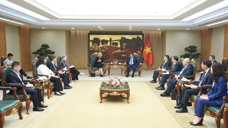 Quang cảnh buổi tiếp. (Ảnh: TRẦN HẢI) Quang cảnh buổi tiếp. (Ảnh: TRẦN HẢI)