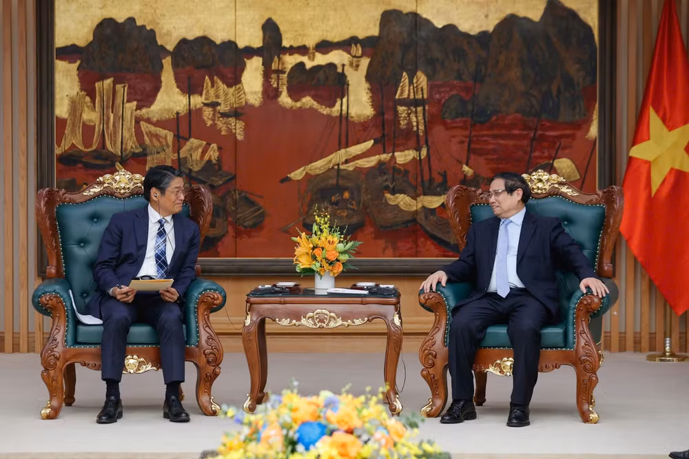 Thủ tướng Phạm Minh Chính tiếp Đại sứ Nhật Bản tại Việt Nam Ito Naoki. (Ảnh: TRẦN HẢI)