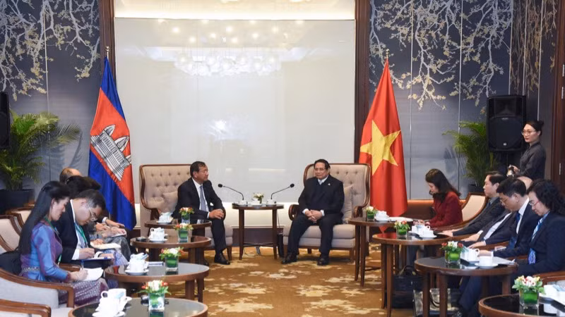 Quang cảnh buổi tiếp (Ảnh: TRẦN HẢI).