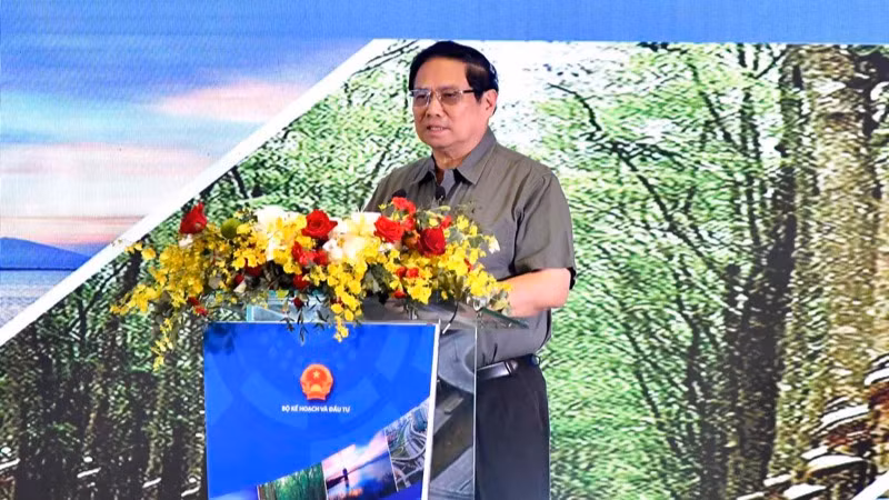 Thủ tướng Phạm Minh Chính phát biểu ý kiến tại hội nghị. (Ảnh: THANH GIANG)