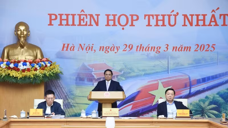 Thủ tướng Phạm Minh Chính chủ trì phiên họp thứ nhất Ban Chỉ đạo. (Ảnh: TRẦN HẢI)