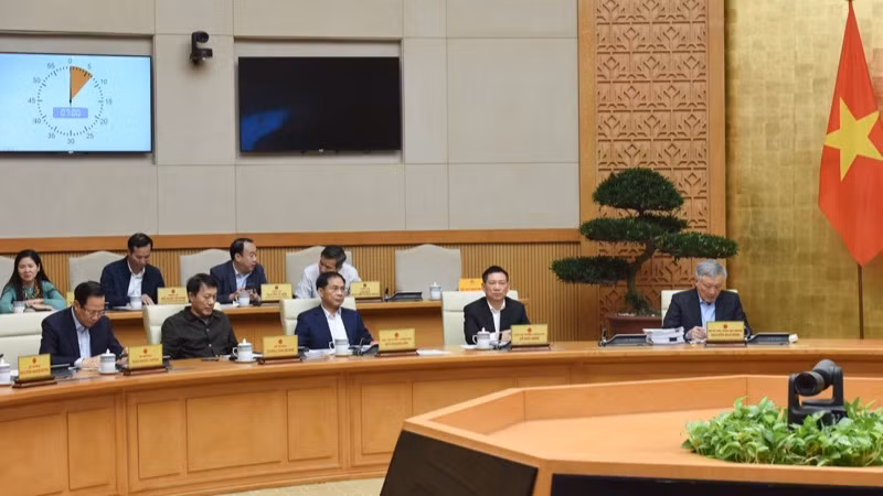 Các Thành viên Chính phủ tham dự phiên họp (Ảnh: Trần Hải).