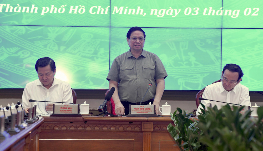 Thủ tướng Phạm Minh Chính phát biểu ý kiến tại Hội nghị 