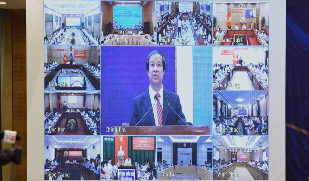 Hội nghị được truyền trực tuyến đến điểm cầu 63 tỉnh, thành phố trực thuộc Trung ương. (Ảnh: Trần Hải)