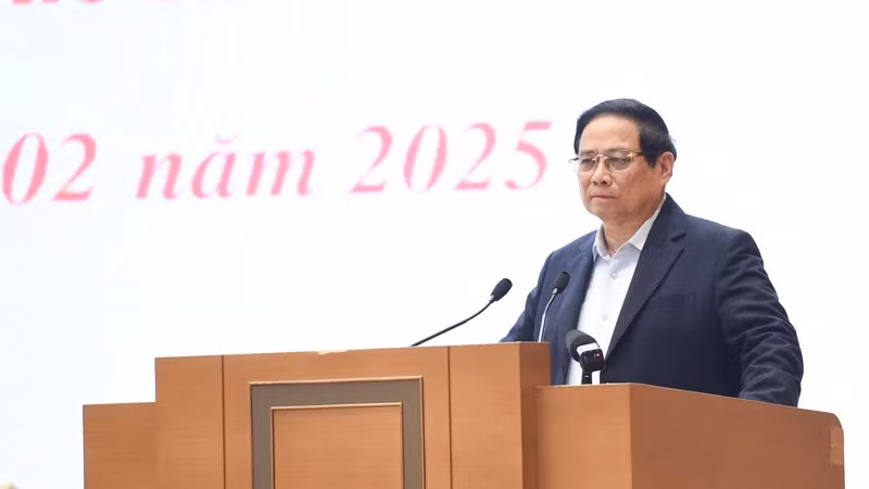 Thủ tướng Phạm Minh Chính phát biểu ý kiến tại Hội nghị (Ảnh: TRẦN HẢI).