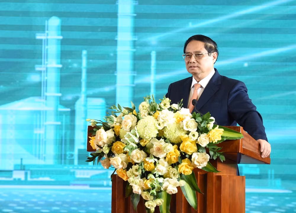 Thủ tướng Phạm Minh Chính phát biểu ý kiến tại Lễ kỷ niệm. (Ảnh: Trần Hải)