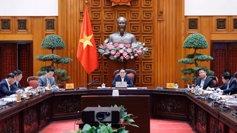 Thủ tướng Phạm Minh Chính chủ trì cuộc họp của Thường trực Chính phủ. (Ảnh: TRẦN HẢI)