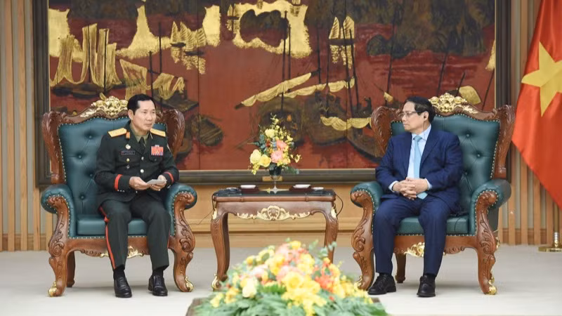 Quang cảnh buổi tiếp (Ảnh: TRẦN HẢI).