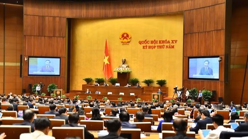 Toàn cảnh phiên khai mạc Kỳ họp thứ 5, Quốc hội khóa XV. (Ảnh: ĐĂNG KHOA)