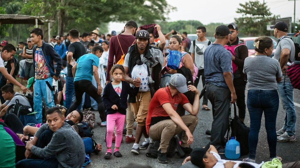Người di cư Trung Mỹ trong hành trình tới Mỹ tại khu vực Huixtla, Tapachula, bang Chiapas, Mexico, ngày 15/4/2019. (Nguồn: AFP/TTXVN)
