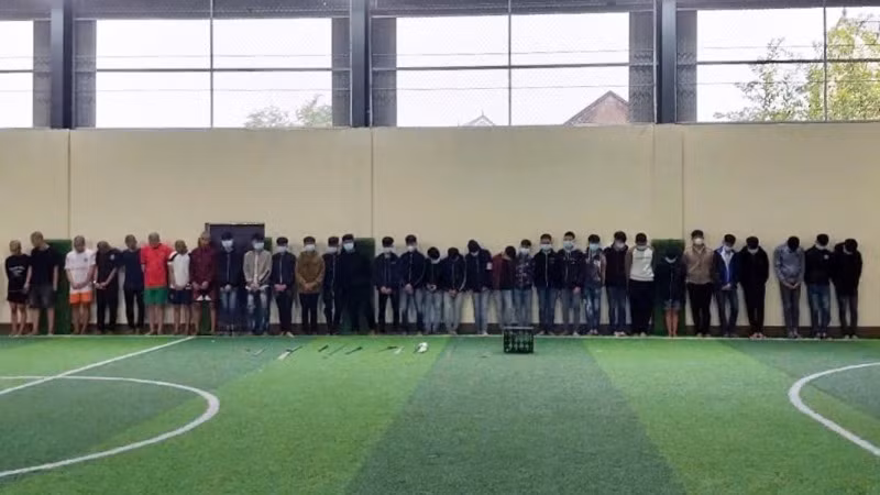 34 đối tượng gây rối bị bắt giữ.