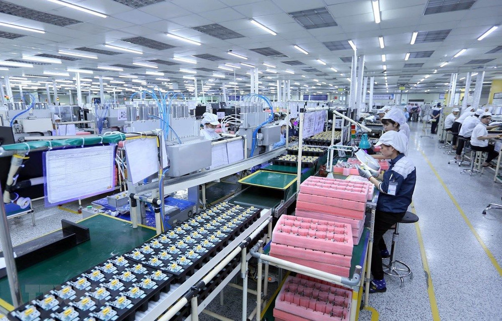 Số lao động đang làm việc trong các doanh nghiệp công nghiệp tại thời điểm ngày 1/2/2023 tăng 0,5% so cùng thời điểm tháng trước. Ảnh: TTXVN