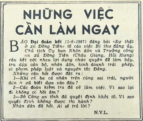 Những việc cần làm ngay (Bài 11)