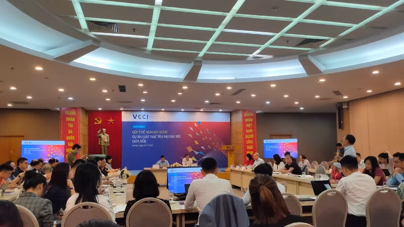 Hội thảo góp ý đề nghị xây dựng dự án Luật Thuế tiêu thụ đặc biệt (sửa đổi) do VCCI tổ chức.